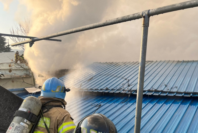 대구 달성군 섬유공장 화재 현장